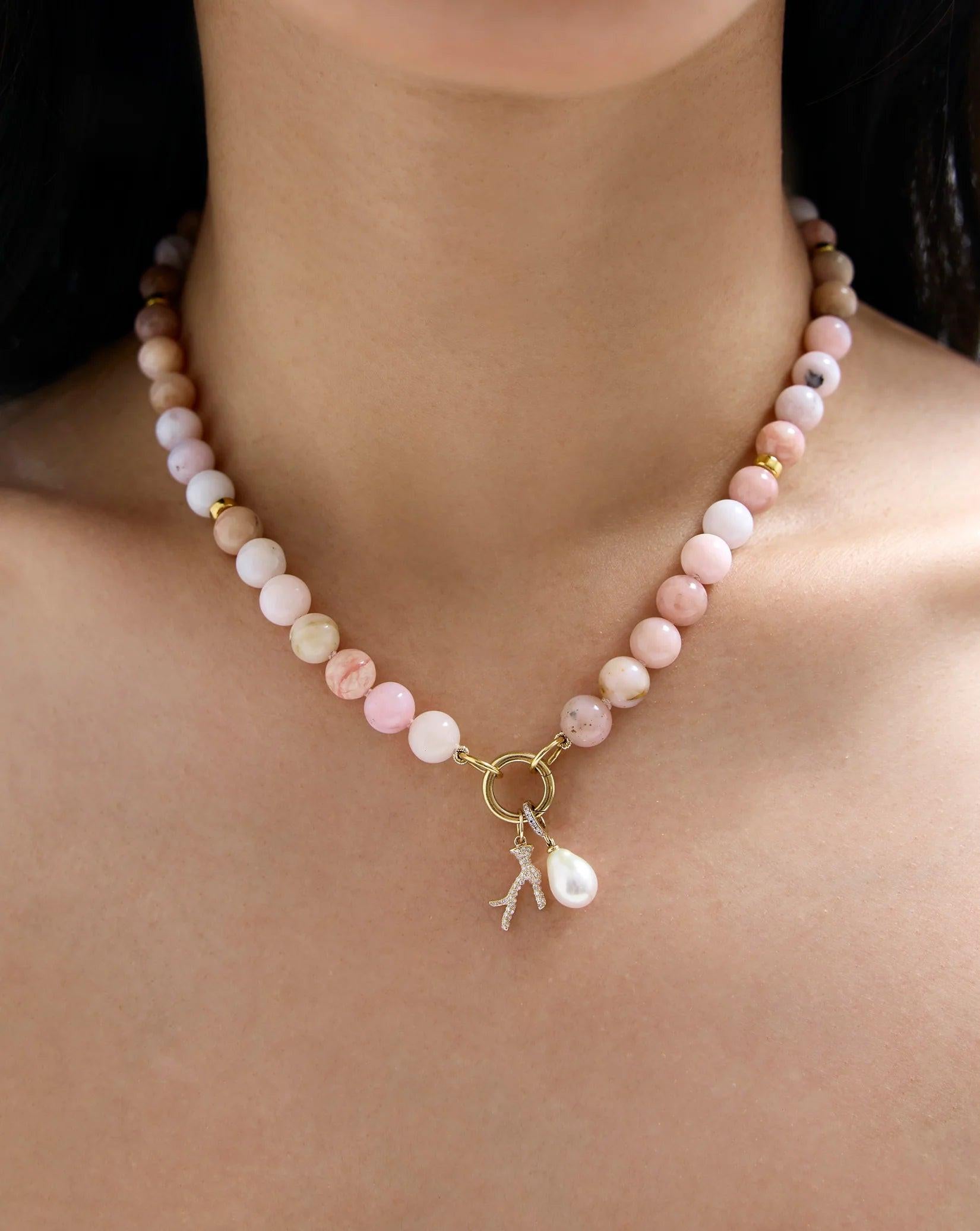 Stunning Diamond Coral Charm - Elevate Your Jewelry Collection!.