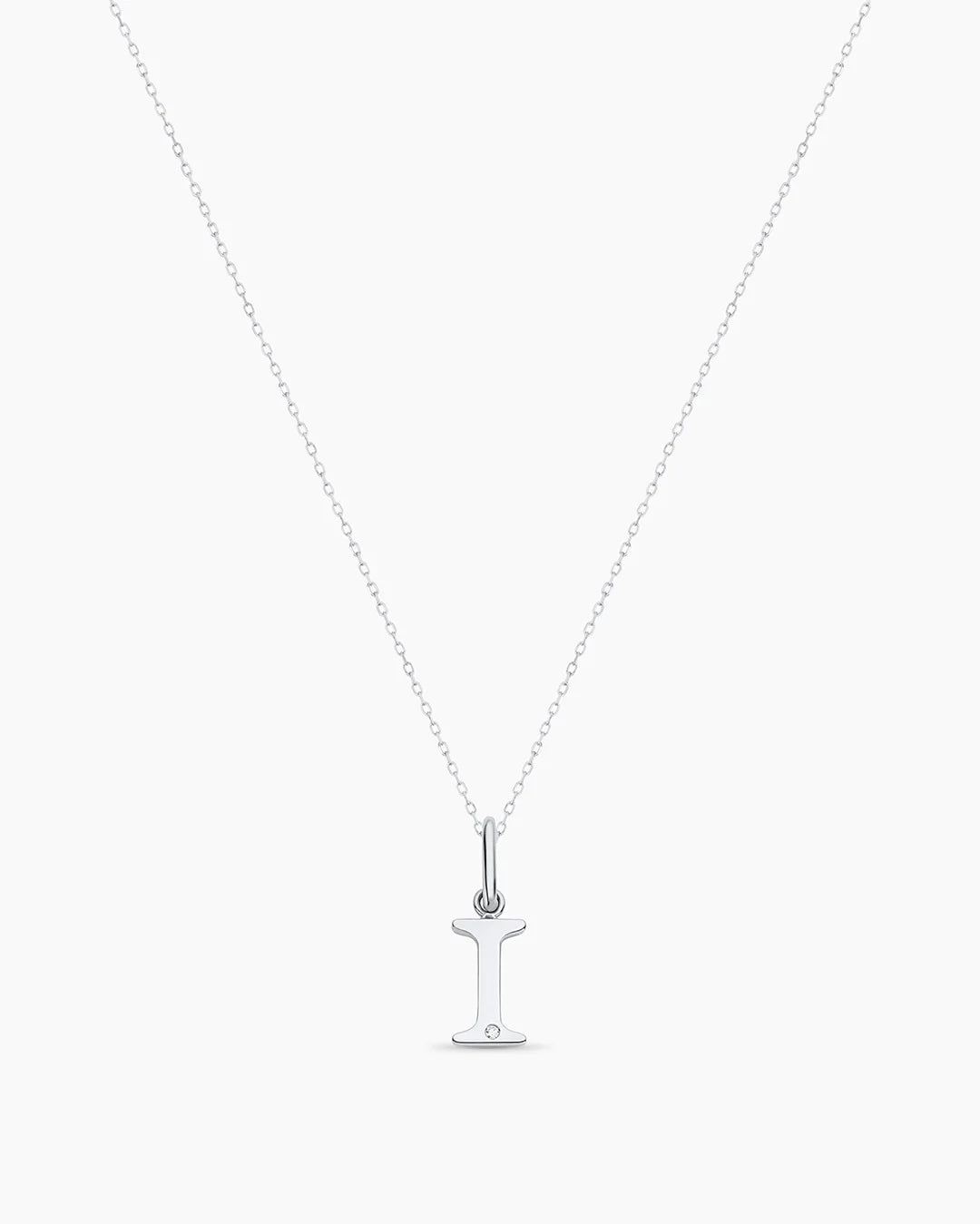 Diamond Vintage Alphabet Charm Necklace