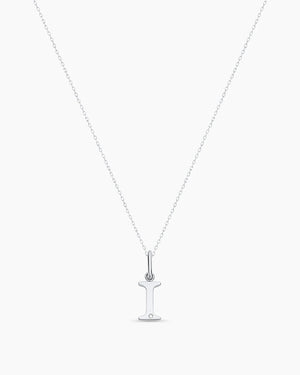 Diamond Vintage Alphabet Charm Necklace