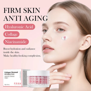 Pink Collagen Capsule Cream Suitable for All Type Skins Moisturizing Firming Night Skin Care Facial Cream