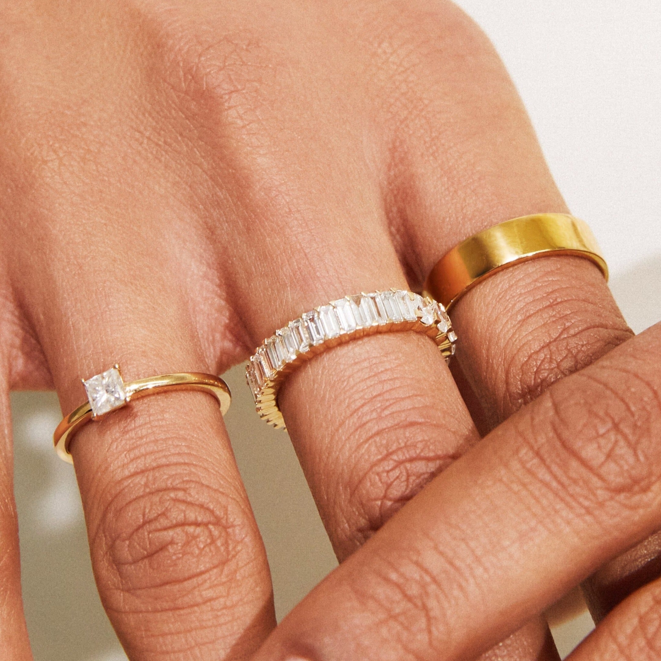 Two-In-One Lab Grown Diamond Eternity Ring NikNenz™ Premium Gold & Diamonds