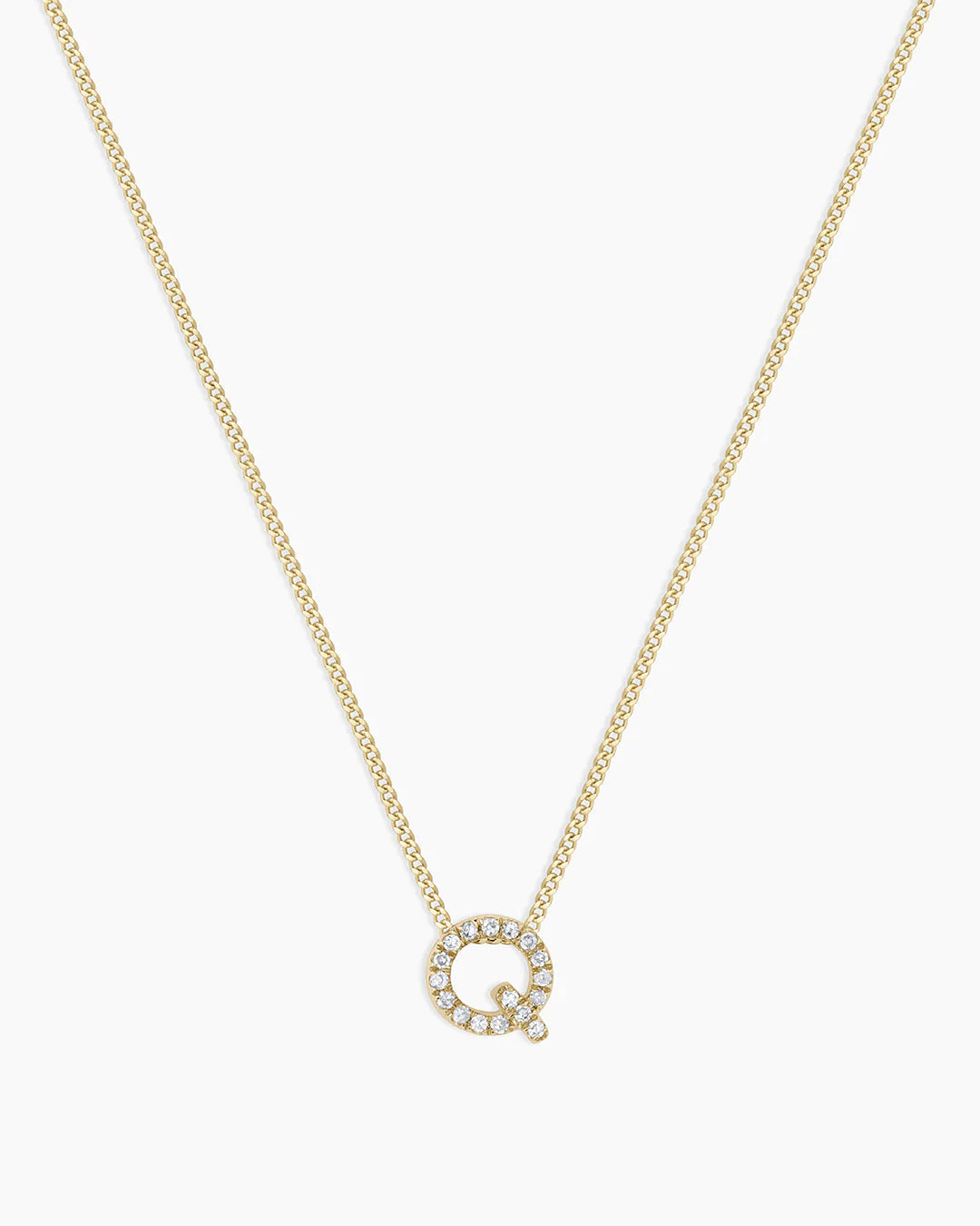14K Diamond Alphabet Necklace