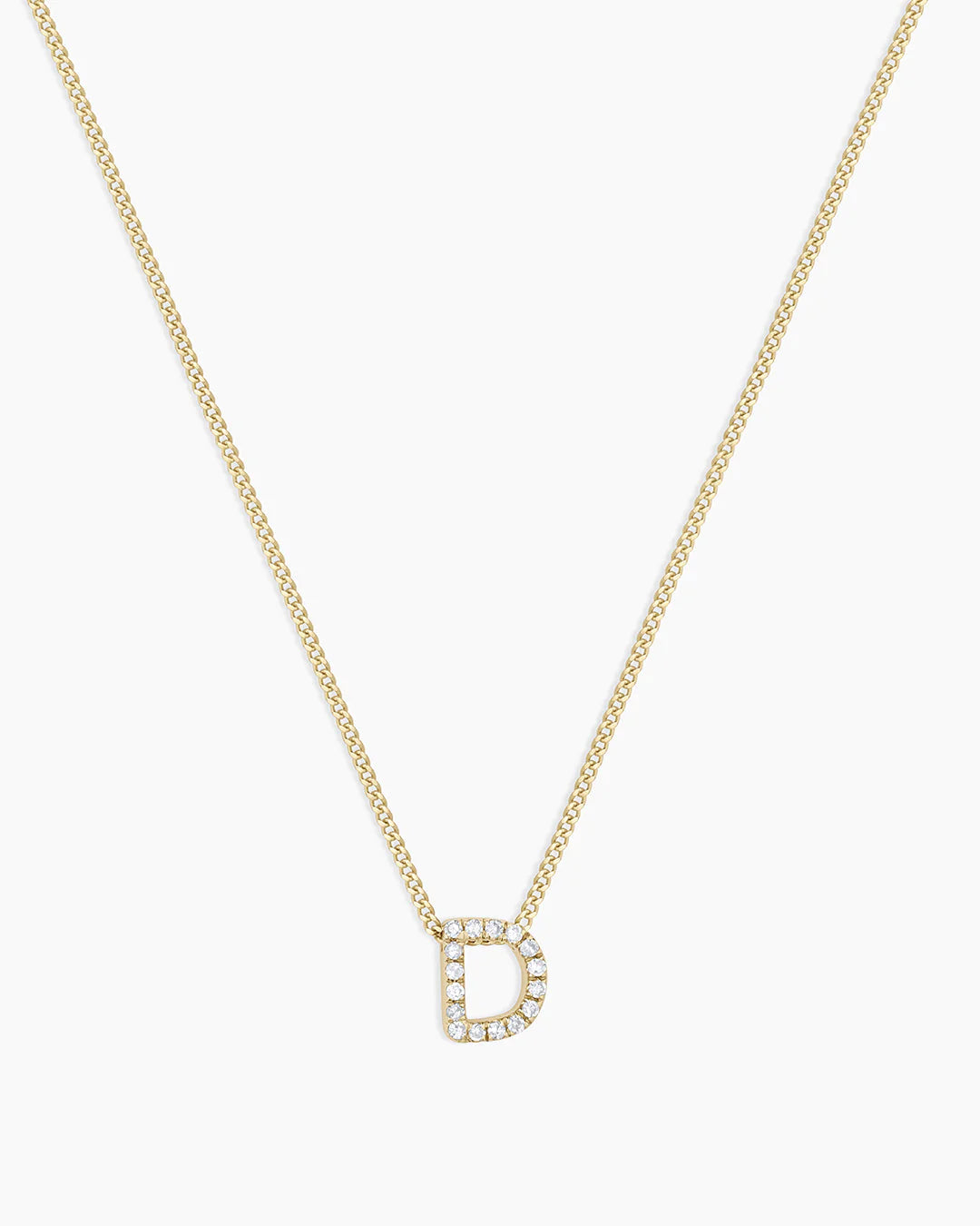 14K Diamond Alphabet Necklace