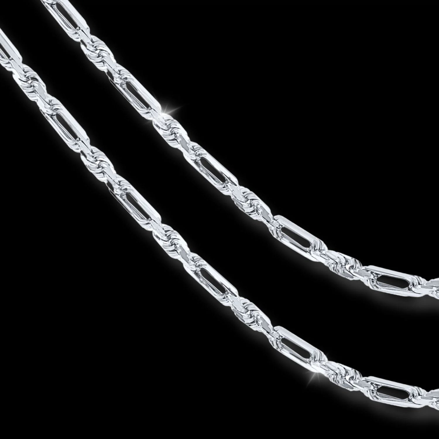 925 Sterling Silver Figarope Milano Italian Bracelet