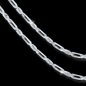 925 Sterling Silver Figarope Milano Italian Bracelet