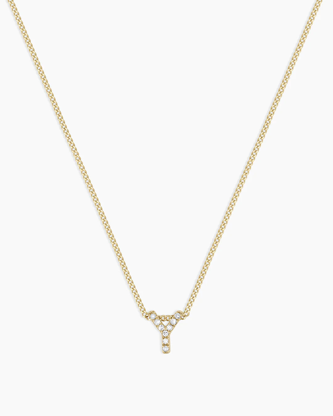 14K Diamond Alphabet Necklace