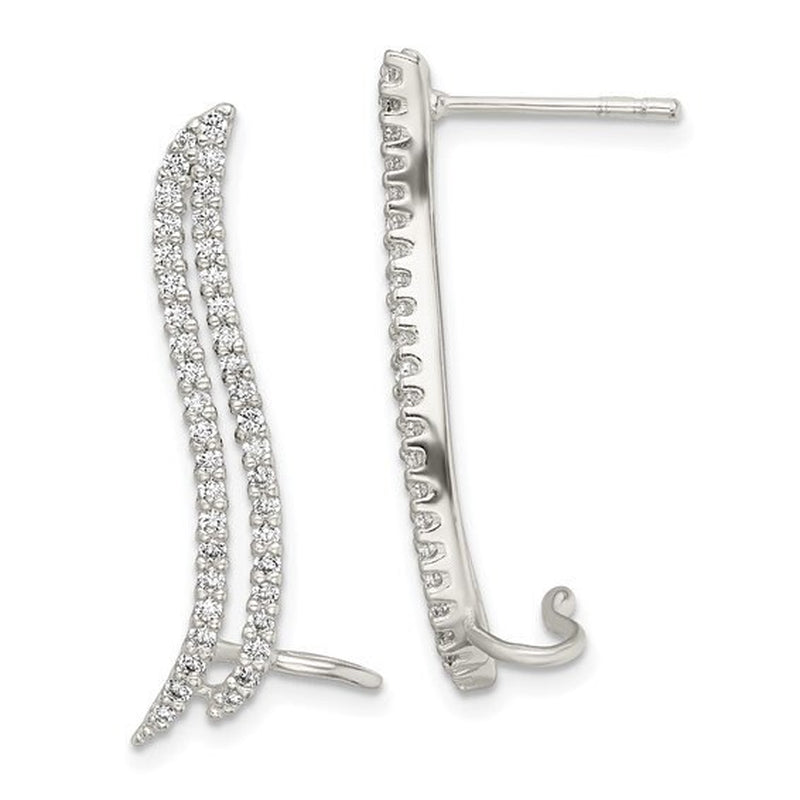 CZ Cuff and Post Earrings