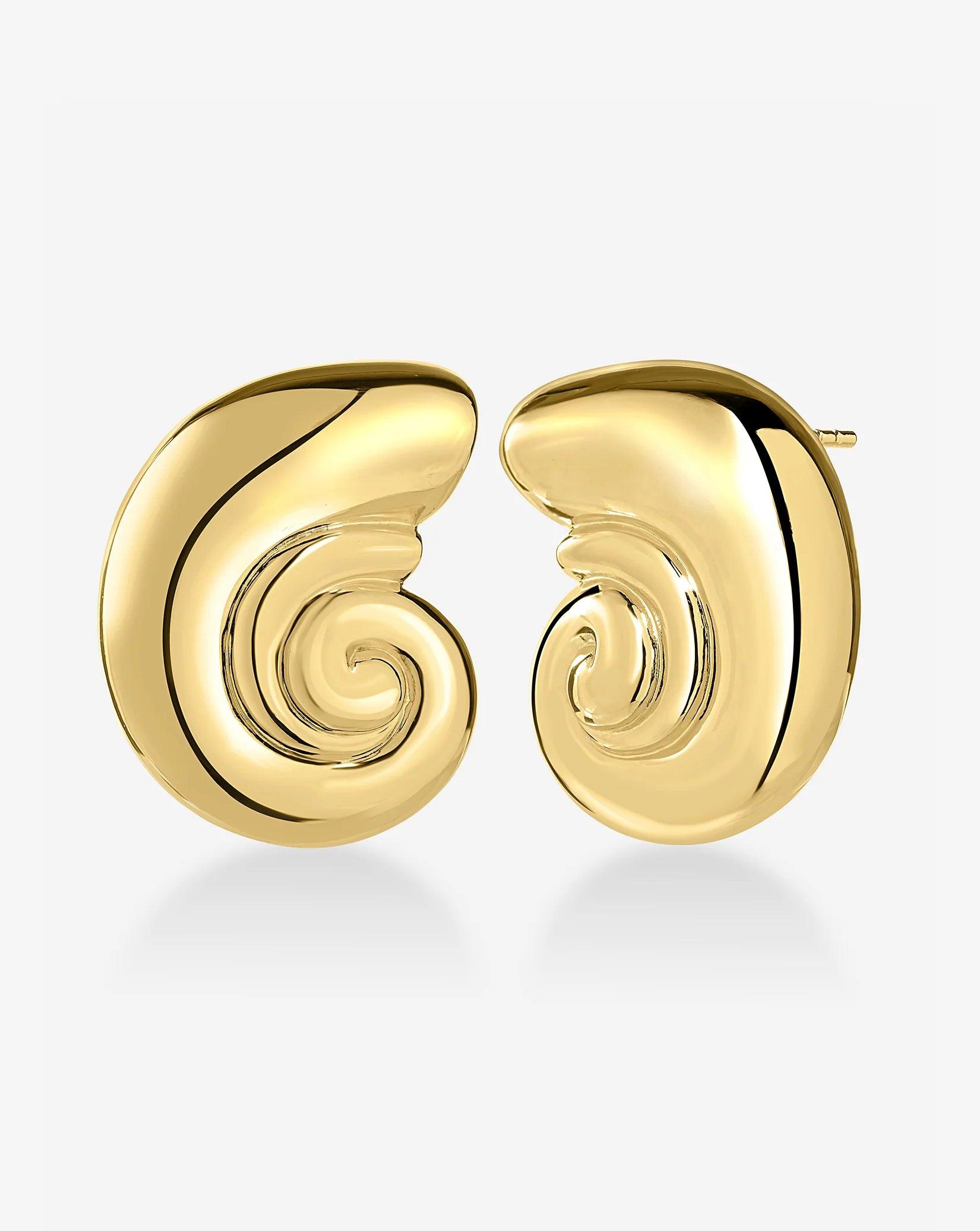 Elegant Nautilus Shell Earrings for a Coastal Chic Look.