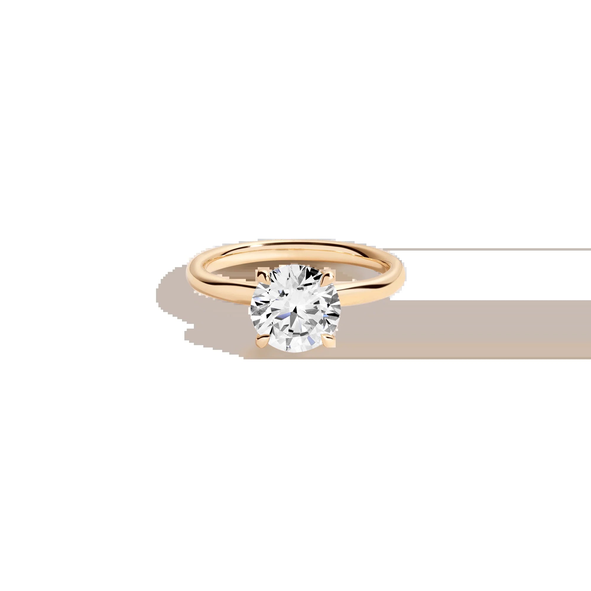 2Ct round Lab Grown Diamond Solitaire Ring NikNenz™ Premium Gold & Diamonds