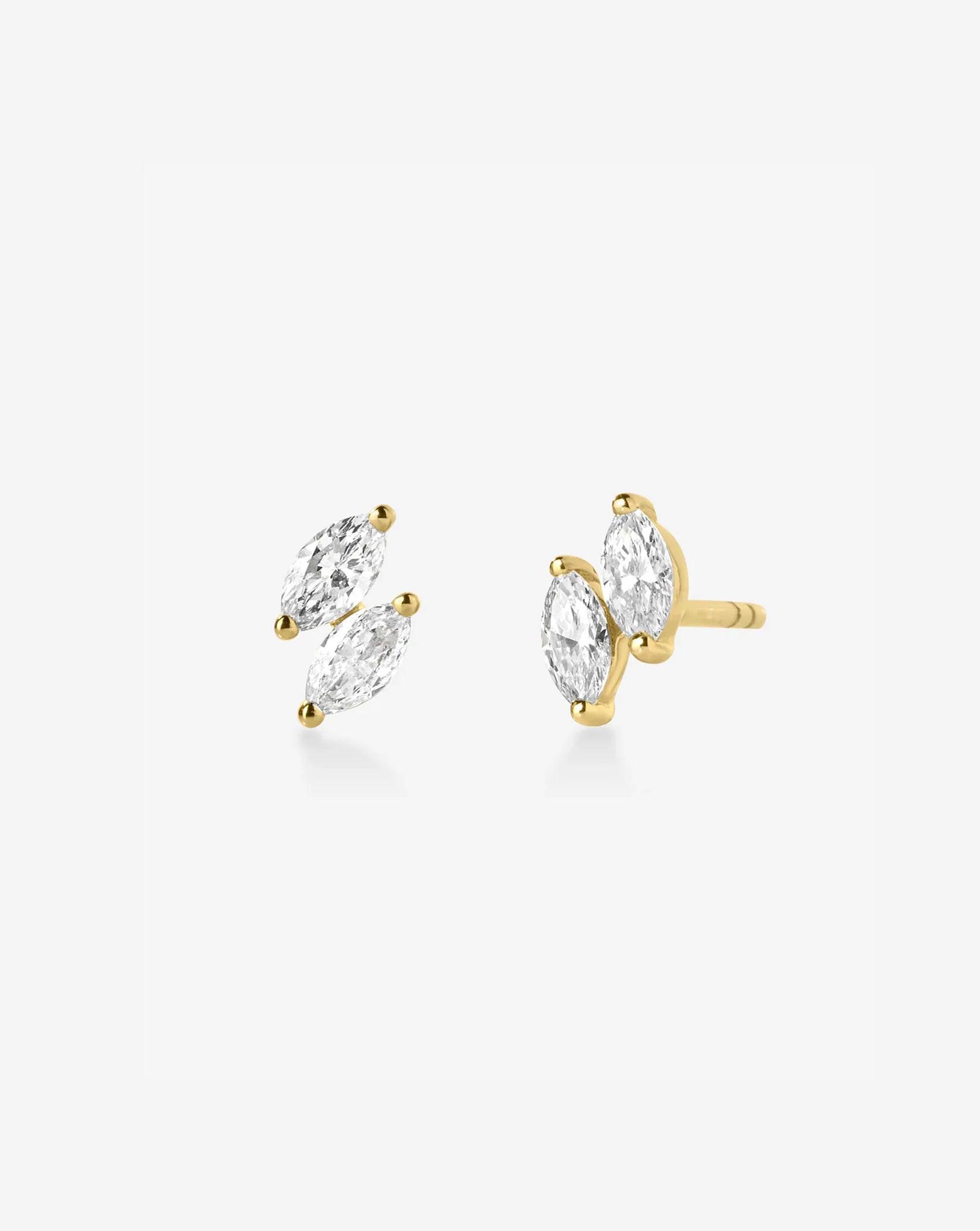 Stunning Double Marquise Lab Diamond Stud Earrings.