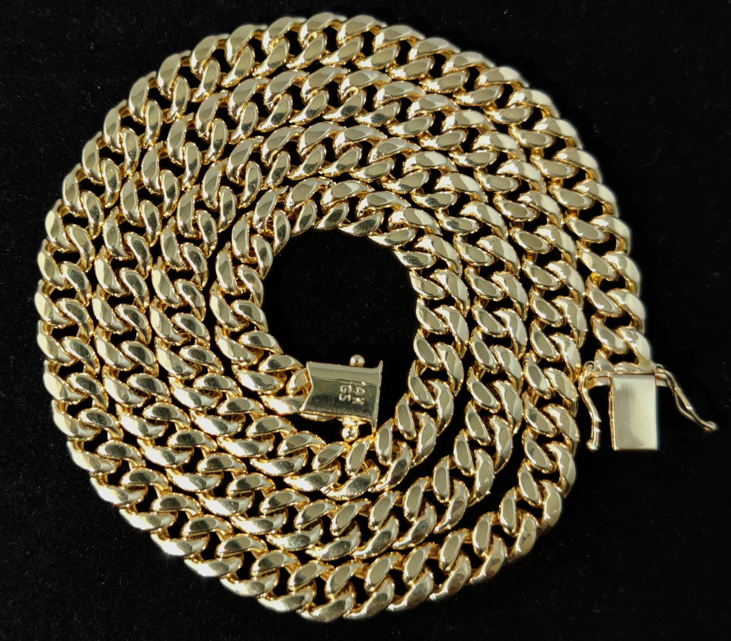 14K Real Gold Miami Cuban Link Chain Necklace 2Mm - 6.8Mm Inches Real 14K Yellow Gold,Man Gold Chain,Ladies Gold Chain, 14K Gold Chain