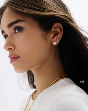 Elevate Your Elegance with Round Lab Diamond Studs.