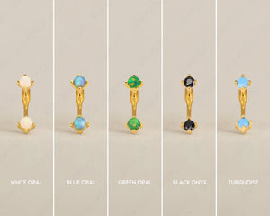 Gold Plated Sterling Silver Ear Jacket Earrings • CZ Dainty Minimal Earring