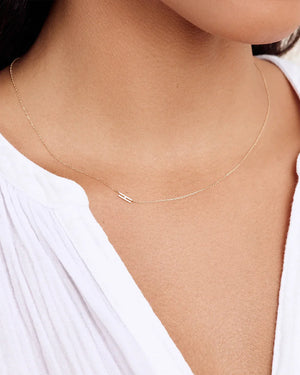 14K Gold Alphabet Necklace NikNenz™ Premium Gold & Diamonds