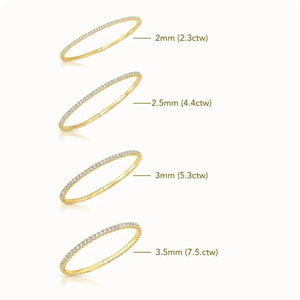 Elegant 14K Gold Sparkling Simulated Diamond Tennis Bracelet - Flexible Bangle Design.