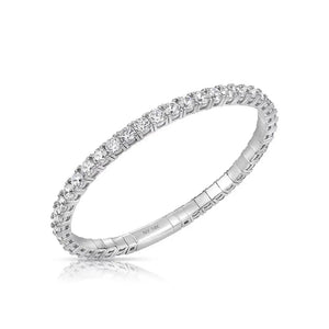 Elegant 14K Gold Sparkling Simulated Diamond Tennis Bracelet - Flexible Bangle Design.