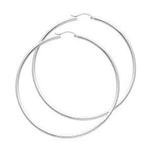 Elegant 14K Solid Gold 65mm Thin Lightweight Hoop Earrings - Perfect for Any Occasion!.