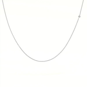 Elegant 14K Solid Gold Diamond Choker Necklace – Dainty Minimalist Two-Sided Pendant.