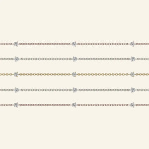 Elegant 14K Solid Gold Diamond Station Bracelet - 0.13Ct Solitaire Sparkle.
