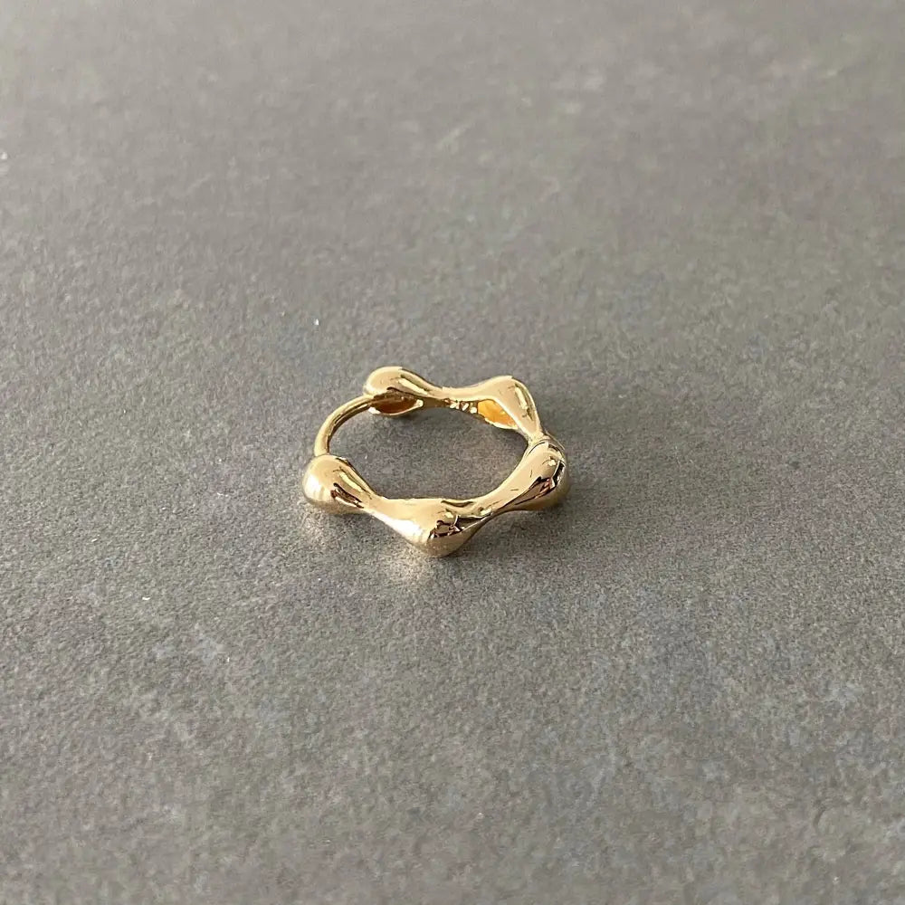 Elegant 14K Solid Gold Huggie Hoop Earrings - 15.5mm Hinged Design for Women.