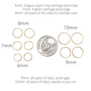 Elegant 14K Solid Gold Huggie Hoop Earrings - Dainty Minimalist Design, Available in Singles or Sets.