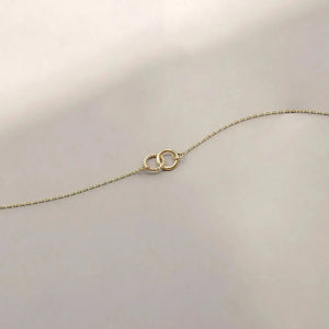 Elegant 14K Solid Gold Interlocking Circle Bracelet - Dainty Connection Jewelry Gift for Her.