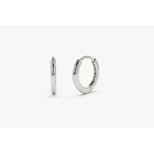Elegant 14K Solid Gold Mini Huggie Hoop Earrings - 10MM & 12.5MM Options.