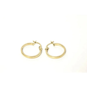Elegant 14K Solid Gold Minimalist Lightweight Hoop Earrings – Perfect Gift for Her.