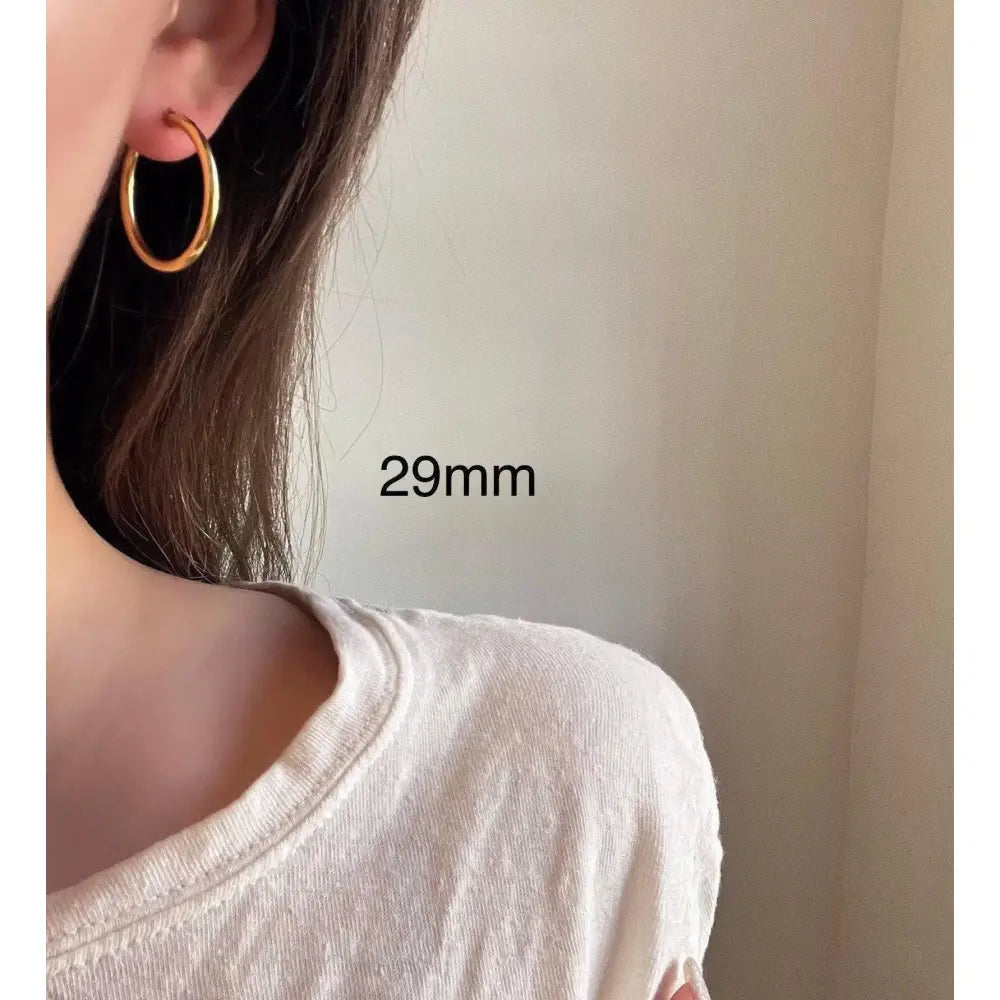 Elegant 18K Gold Filled Minimalist Hoop Earrings - Perfect Everyday Gift for Her.