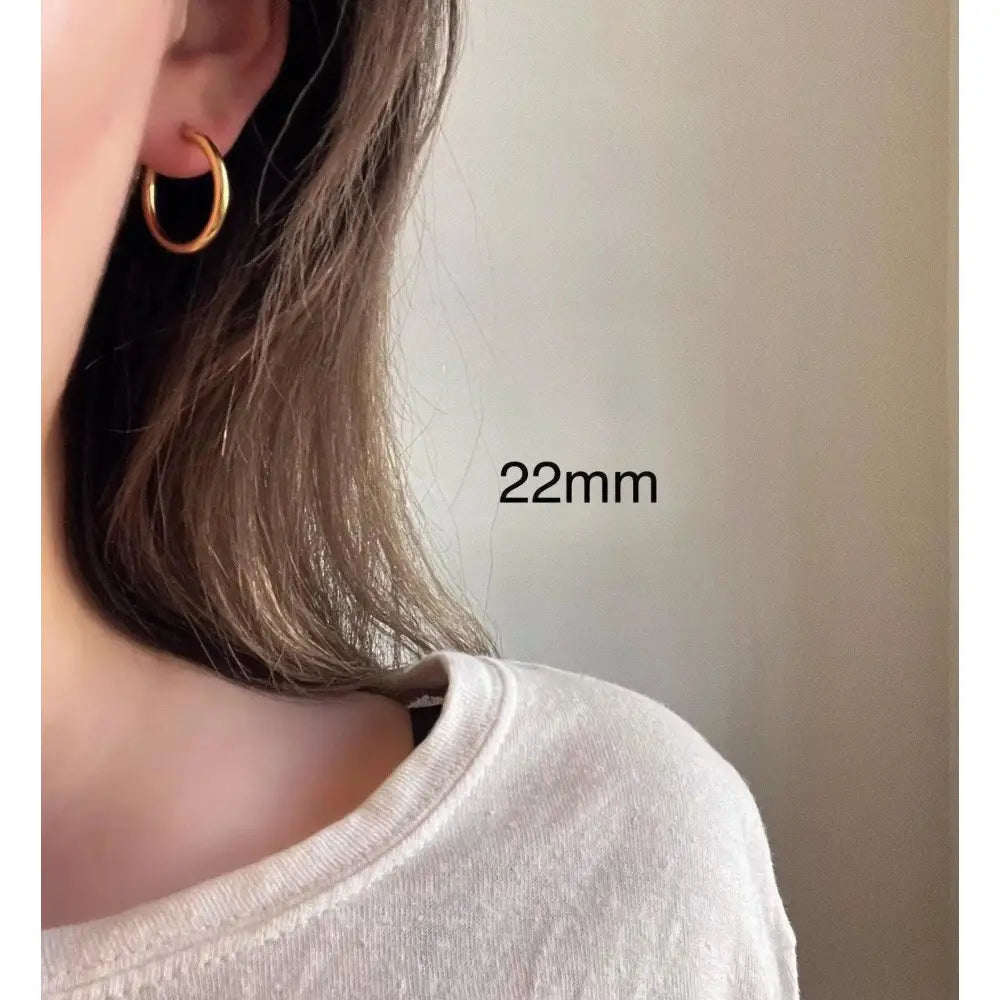 Elegant 18K Gold Filled Minimalist Hoop Earrings - Perfect Everyday Gift for Her.