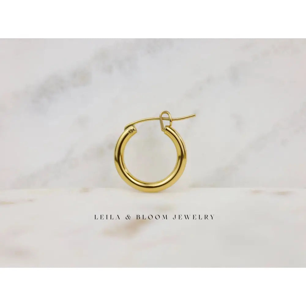 Elegant 18K Gold Filled Minimalist Hoop Earrings - Perfect Everyday Gift for Her.