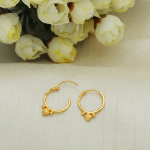 Elegant 20K Indian Gold Hoops for Weddings, Birthdays & Daily Glamour.