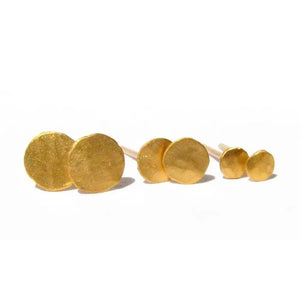 Elegant 24K Solid Gold 3mm Hypoallergenic Stud Earrings - Pure Yellow Gold Bliss.