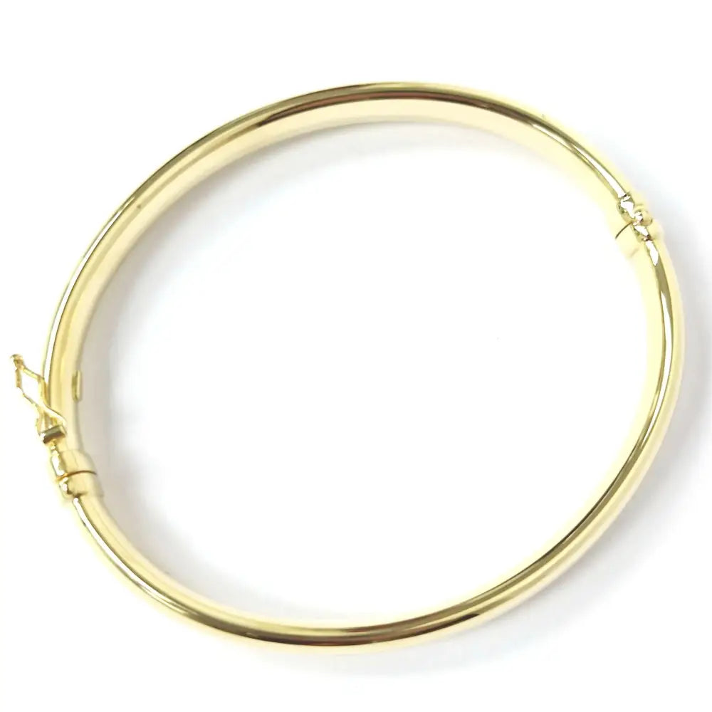 Elegant 9ct Gold Hinged Bangle Bracelet - UK Hallmarked, 6.5mm Wide Ladies Design.