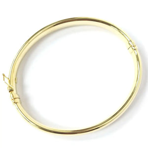 Elegant 9ct Gold Hinged Bangle Bracelet - UK Hallmarked, 6.5mm Wide Ladies Design.