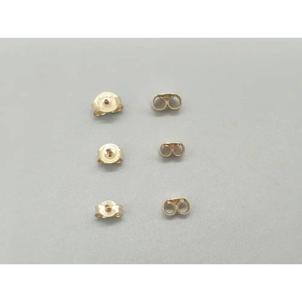 Elegant 9K Solid Yellow Gold Earring Backs - 375 Stamped Butterfly Scrolls Jewelry Findings Pair.