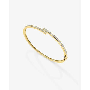Elegant Baguette and Round Diamond Wrap Bangle.