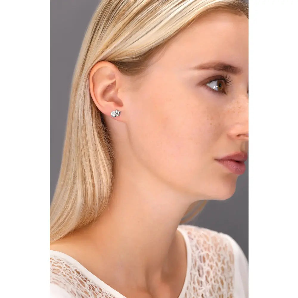 Elegant CZ Cat Stud Earrings in Premium Sterling Silver.