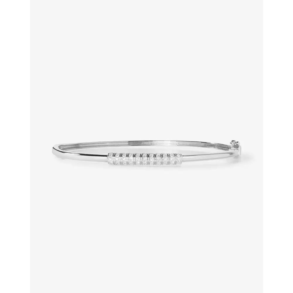 Elegant Diamond Bar Bangle - Timeless Luxury Accessory.