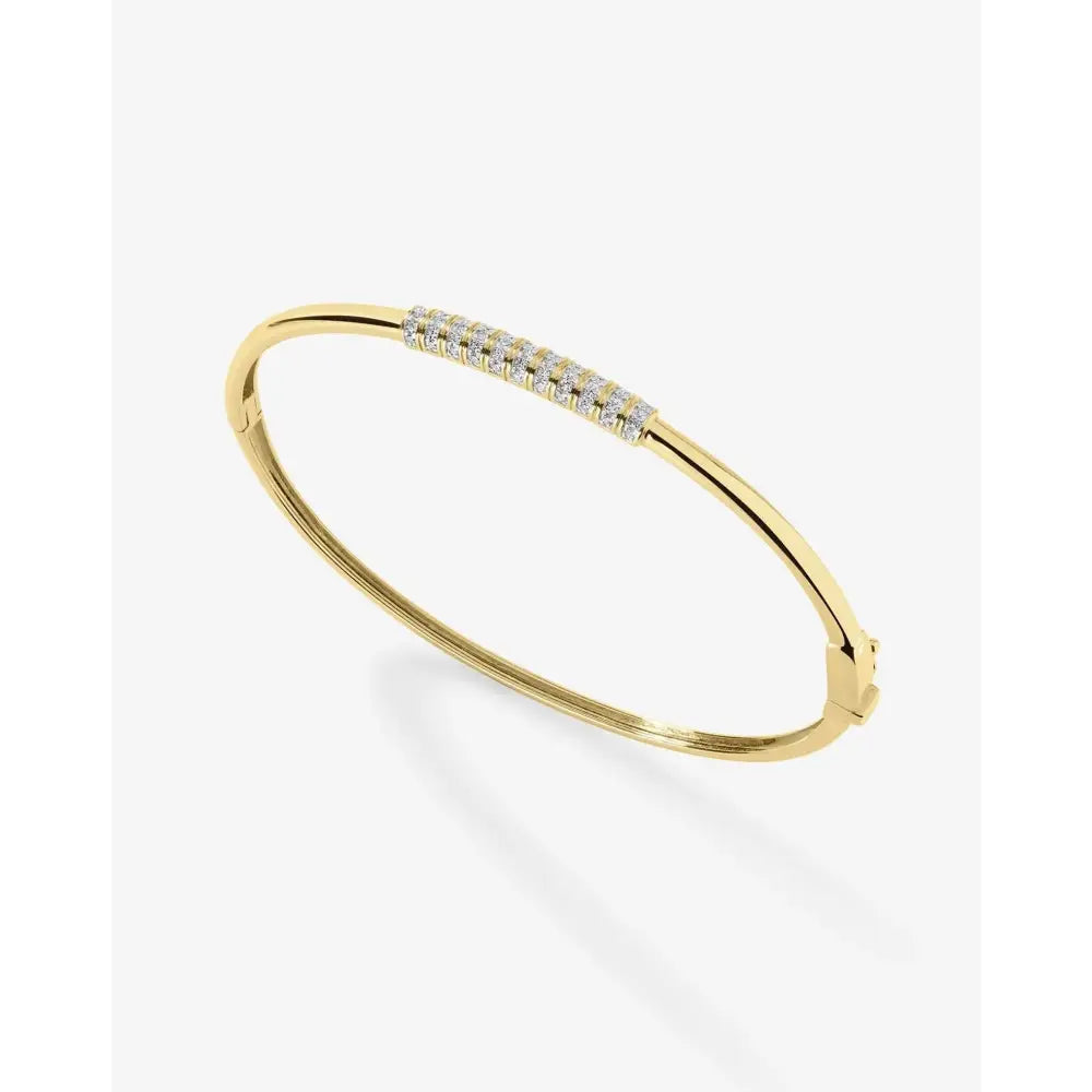 Elegant Diamond Bar Bangle - Timeless Luxury Accessory.