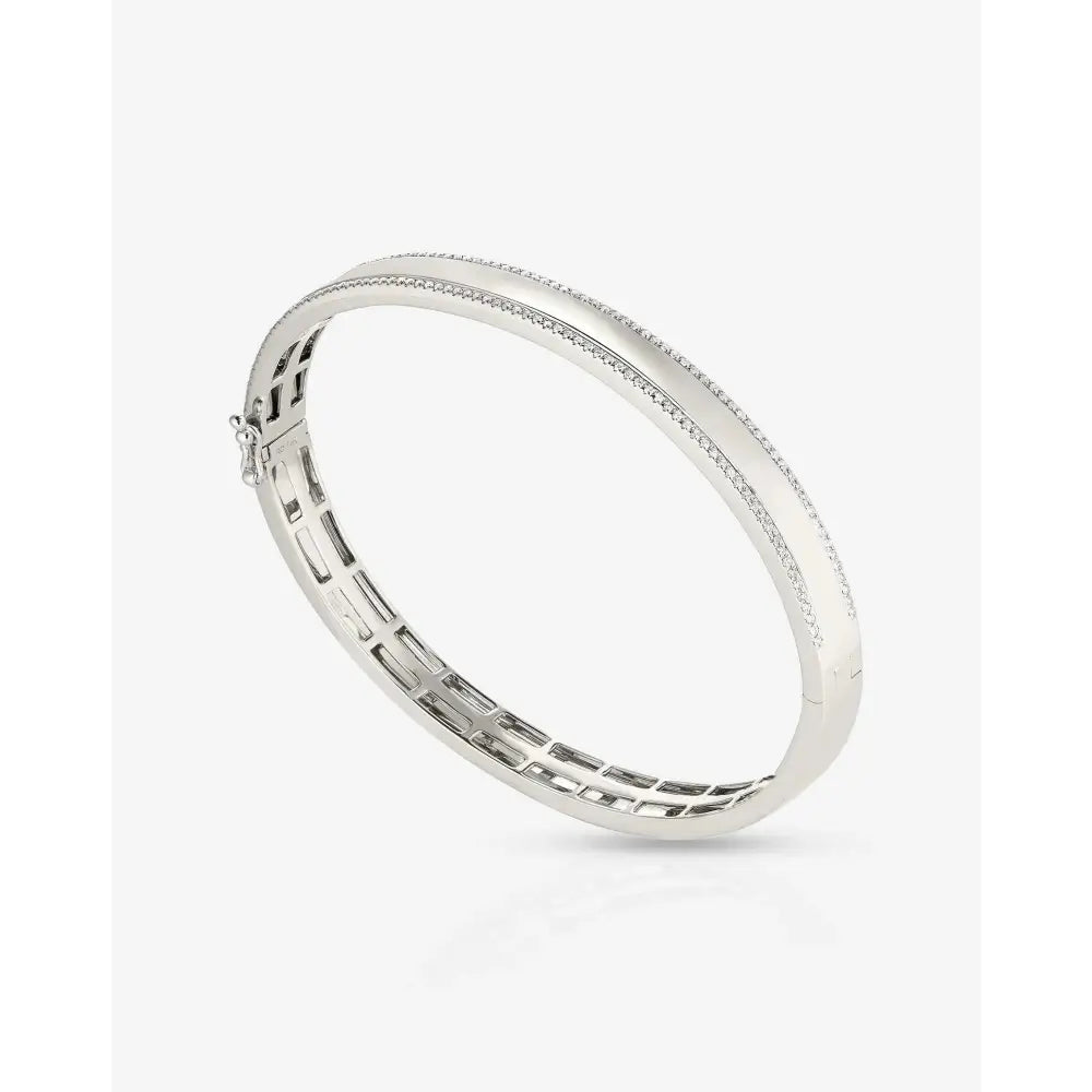 Elegant Diamond Border Bangle - Timeless Beauty for Every Occasion.