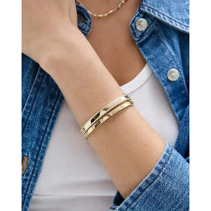 Elegant Diamond Border Bangle - Timeless Beauty for Every Occasion.