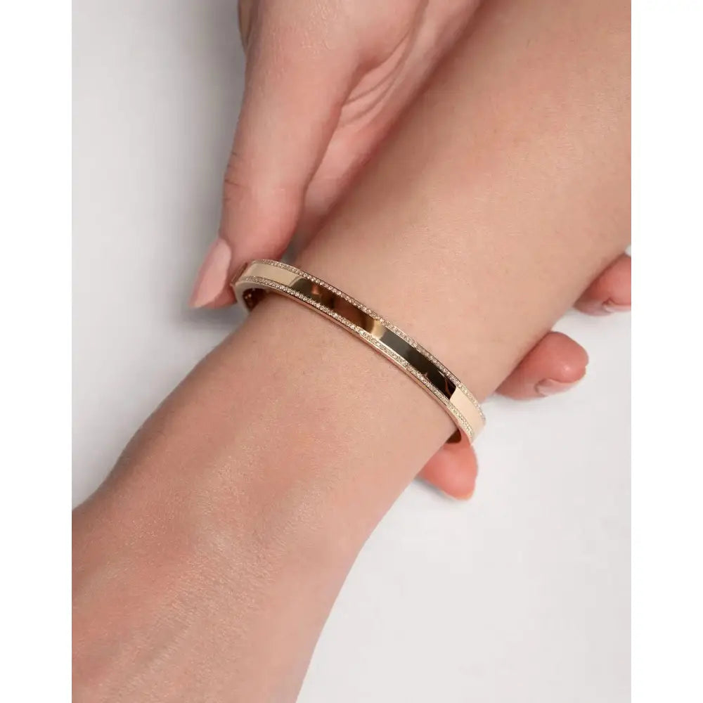 Elegant Diamond Border Bangle - Timeless Beauty for Every Occasion.