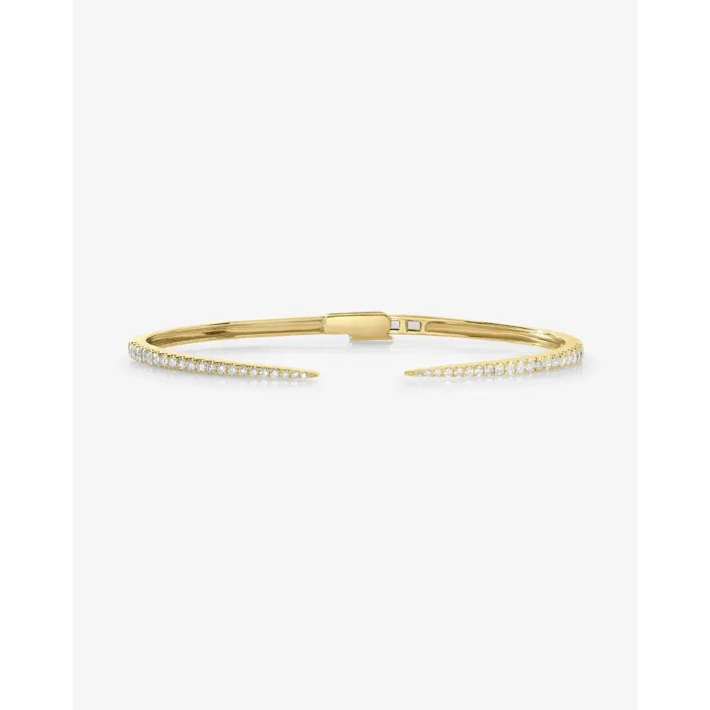 Elegant Diamond Claw Cuff - A Stunning Statement Piece.