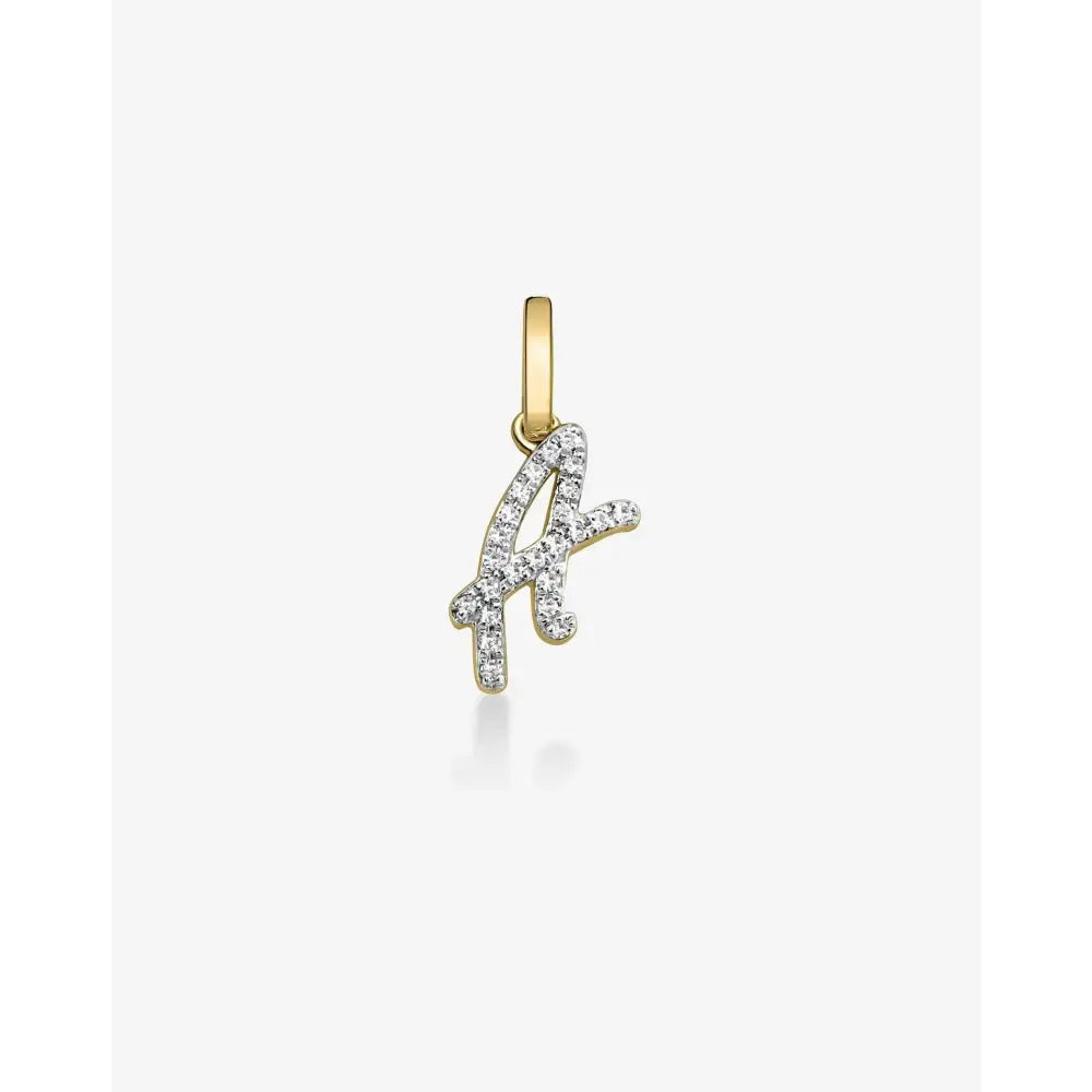 Elegant Diamond Initial Pendant - Personalize Your Style!.