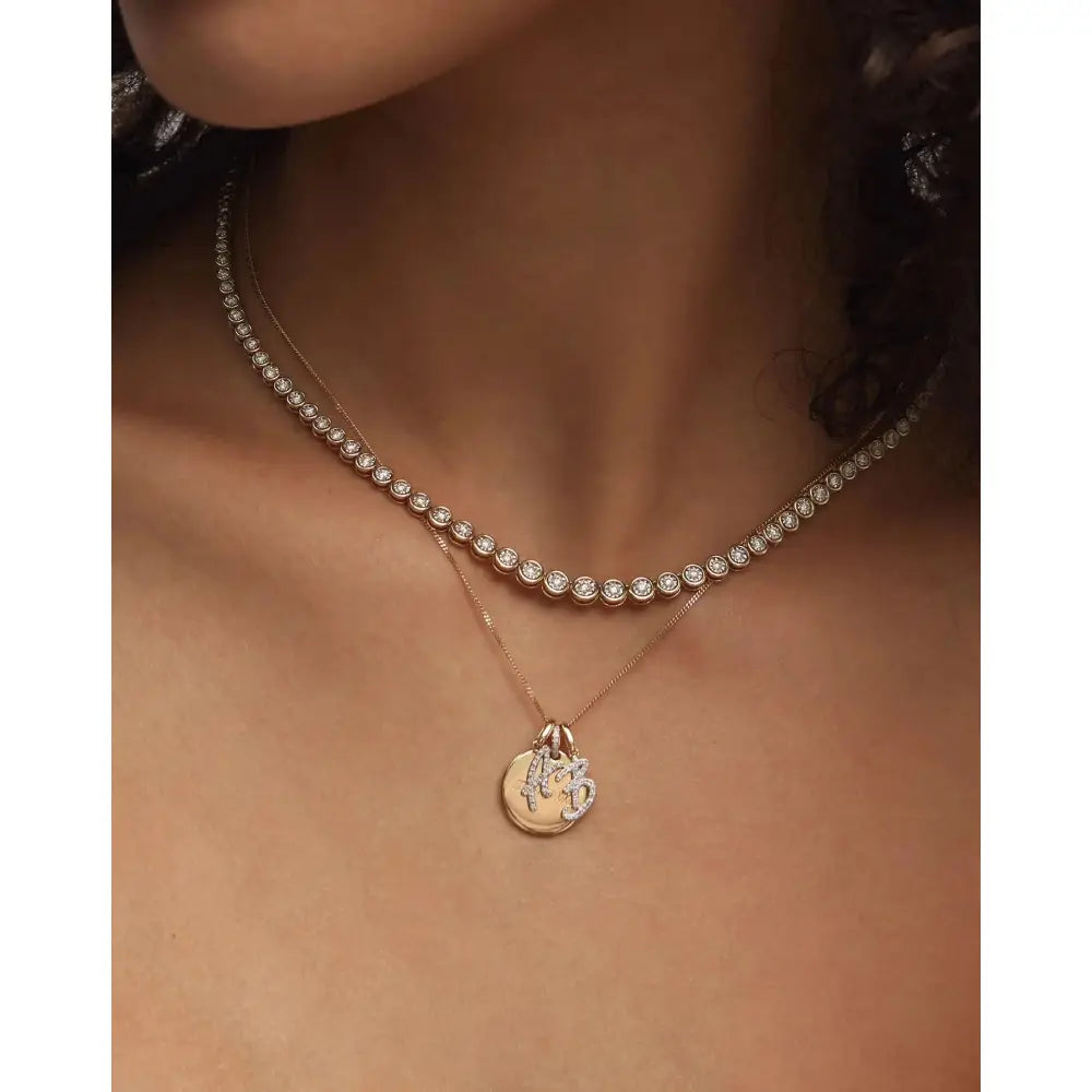 Elegant Diamond Initial Pendant - Personalize Your Style!.
