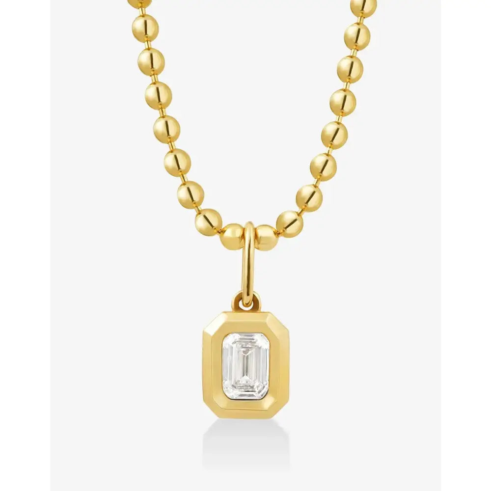 Elegant Framed Lab-Diamond Pendant for Timeless Style.