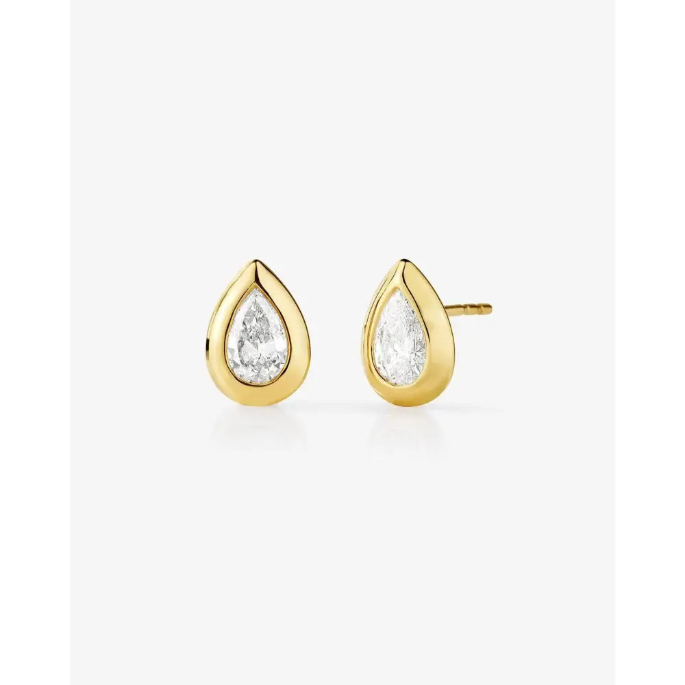 Elegant Framed Pear Lab Diamond Studs - Stunning Sparkle for Every Occasion.