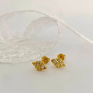 Elegant Gold Plated 925 Sterling Silver Blue Marquise Dangle Hoop Earrings - Perfect Gift for Her.