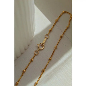 Elegant Gold Satellite Bracelet - Dainty Beaded Chain for a Minimalist Gift She'll Adore.